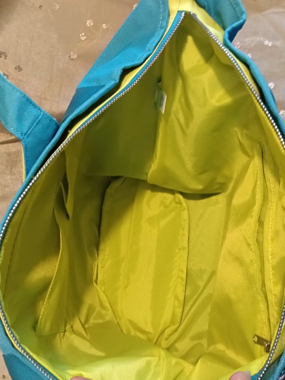 Crocs Active X Teal & Lime Green Sporty Tote Bag - Picture 6 of 9